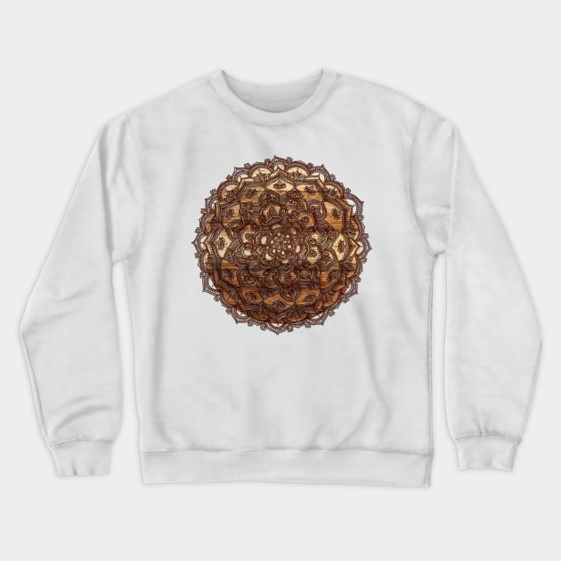 Burnt Wood Chocolate Doodle Crewneck Sweatshirt by micklyn